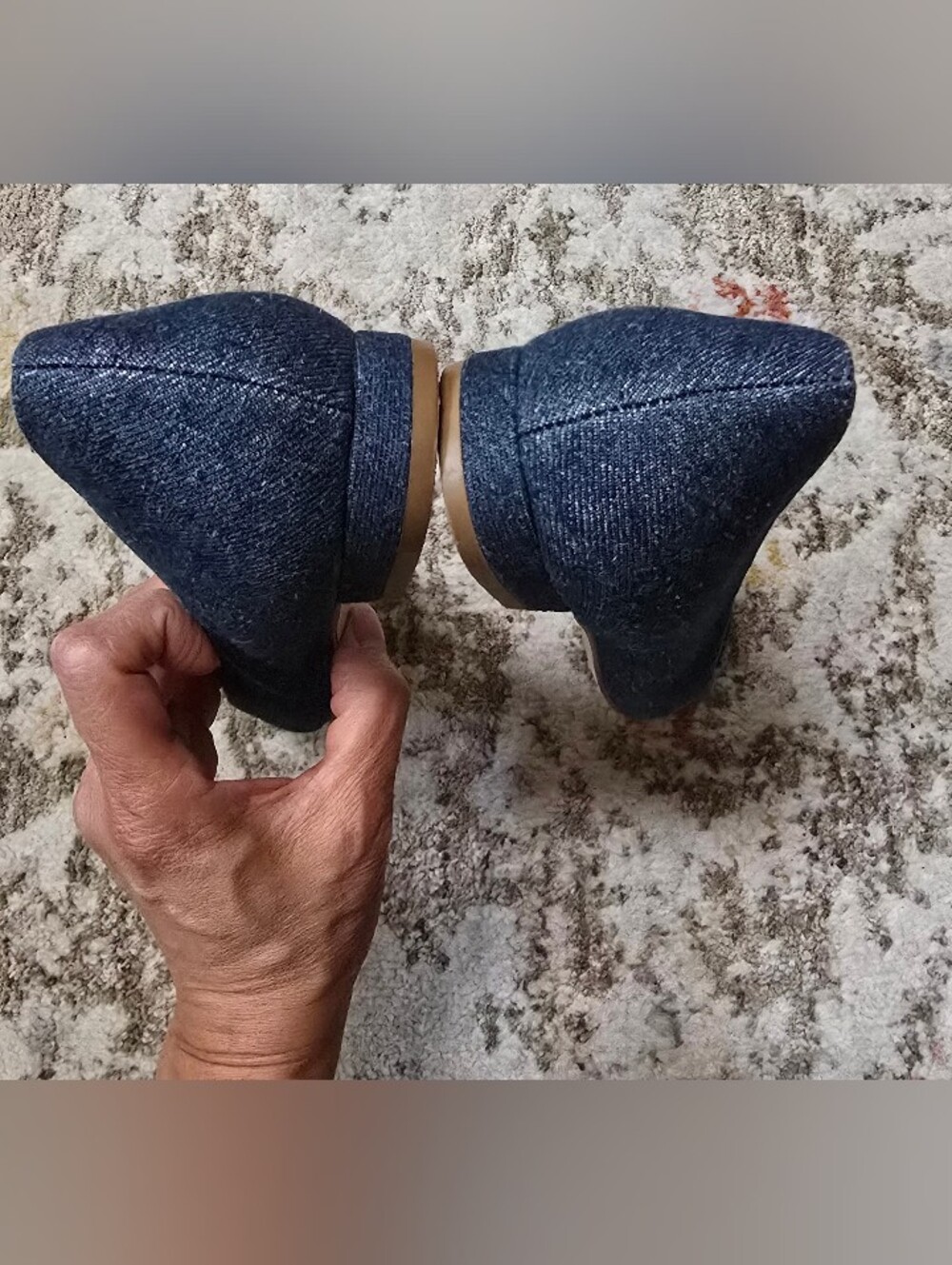 Talbots Dark Blue Denim Women’s Flat Shoes - Classic Size 7M - Picture 8 of 11